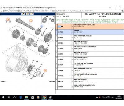 BE4R MEKANİK VİTES KUTUSU VE BE4/5 O SEKONDER MİL 2316X1