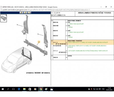 ARKA PANEL TRAVESİ BİPPER